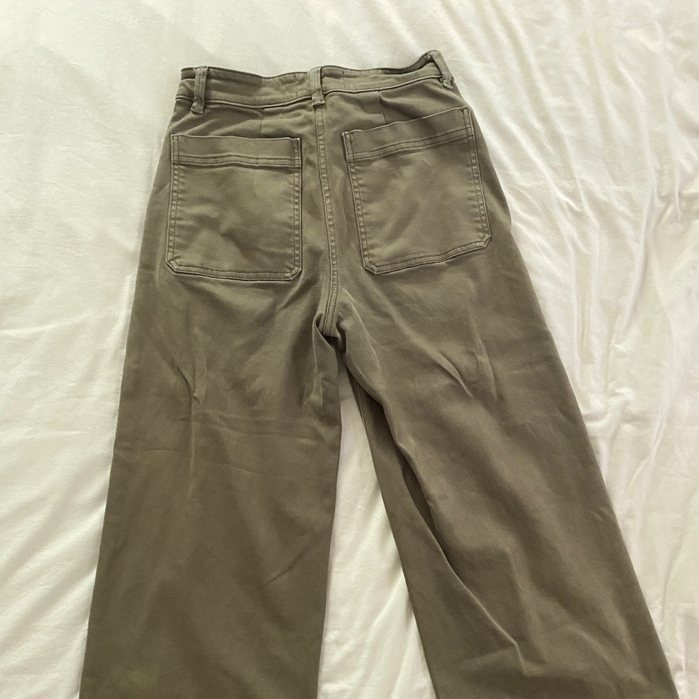 Everlane wide leg utility pant - olive green